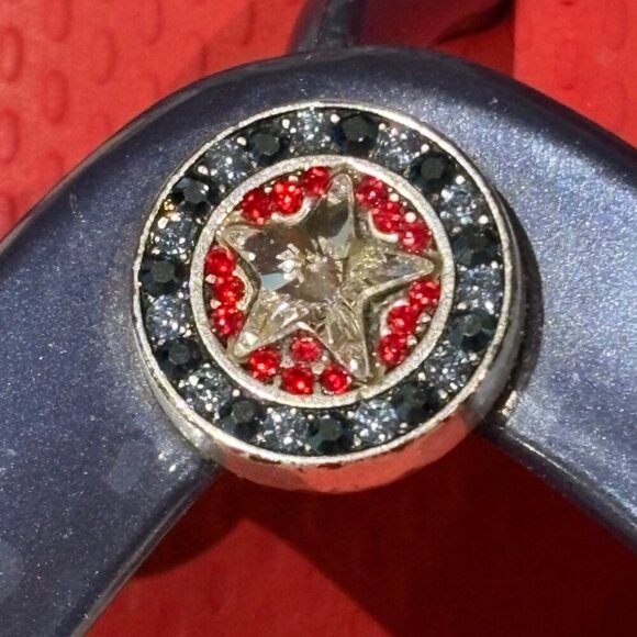 Brighton Wedge Medallion Red White Blue Flip Flop Thong Sandal Size 10 - Picture 6 of 10